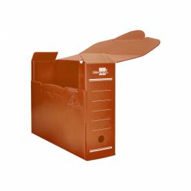 Caja archivo definitivo plastico liderpapel marron 360x260x100 mm