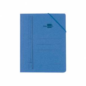 Carpeta liderpapel gomas folio bolsa carton pintado azul