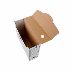 Caja archivo definitivo liderpapel ecouse carton 100% reciclado 103 cuarto 278x213x105mm 325g/m2