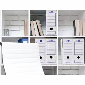 Caja archivo definitivo liderpapel ecouse carton 100% reciclado 103 cuarto 278x213x105mm 325g/m2