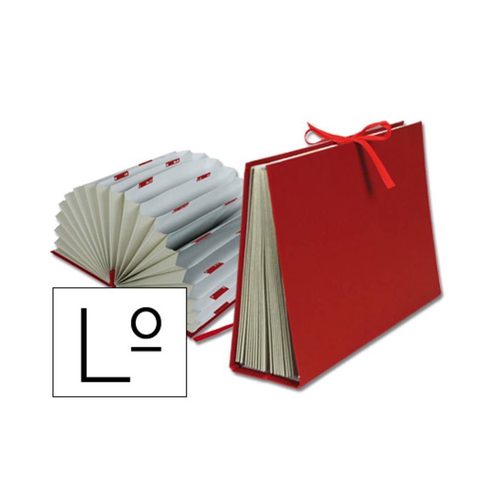 Carpeta fuelle liderpapel letras carton forrado burdeos