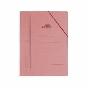 Carpeta liderpapel gomas folio 3 solapas carton compacto cuero