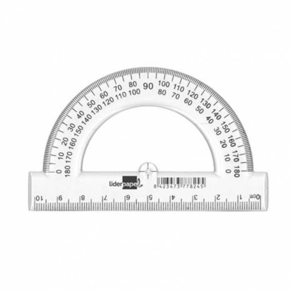 Semicirculo liderpapel 10 cm plastico