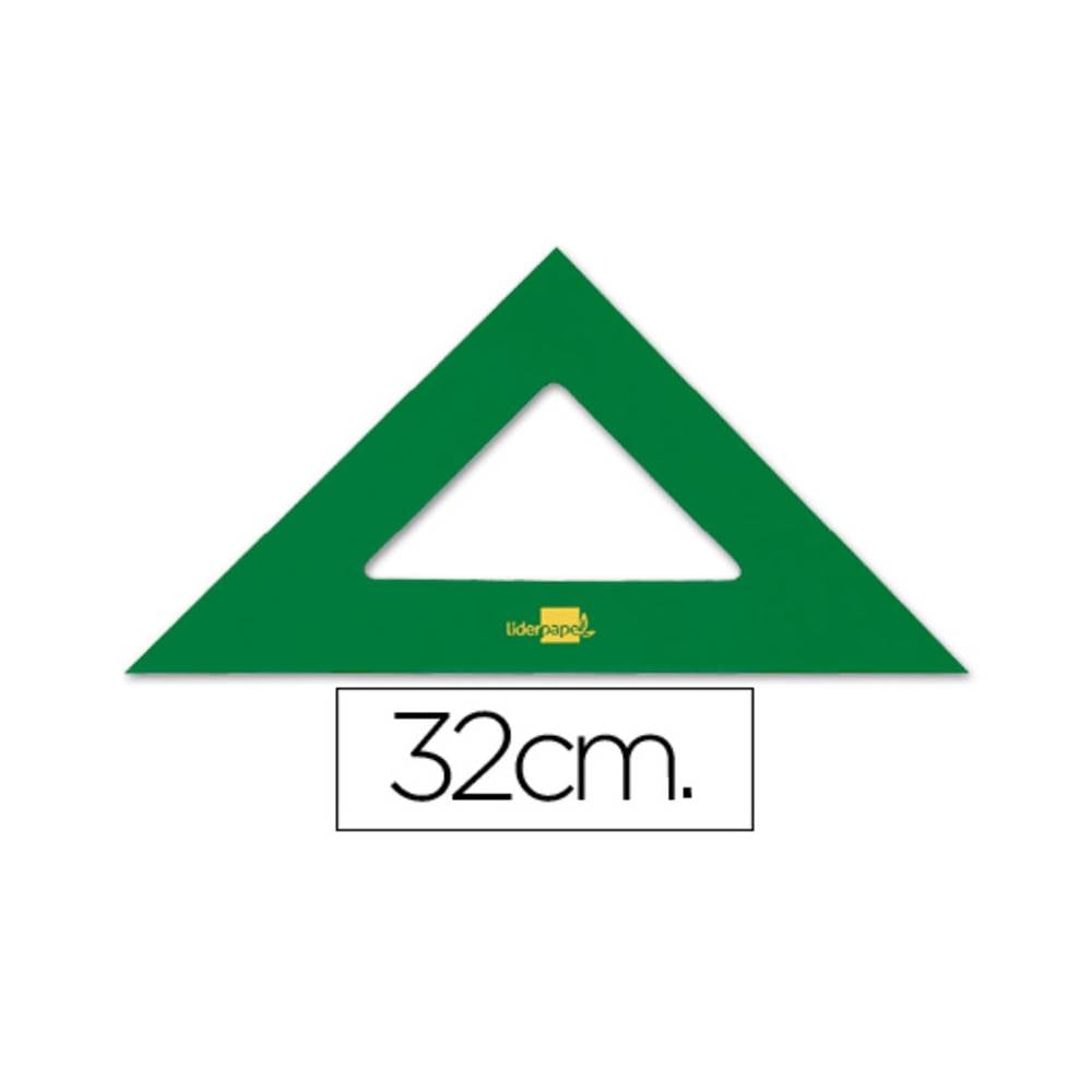 Escuadra liderpapel 32 cm acrilico verde