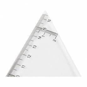 Escuadra liderpapel 25 cm plastico cristal