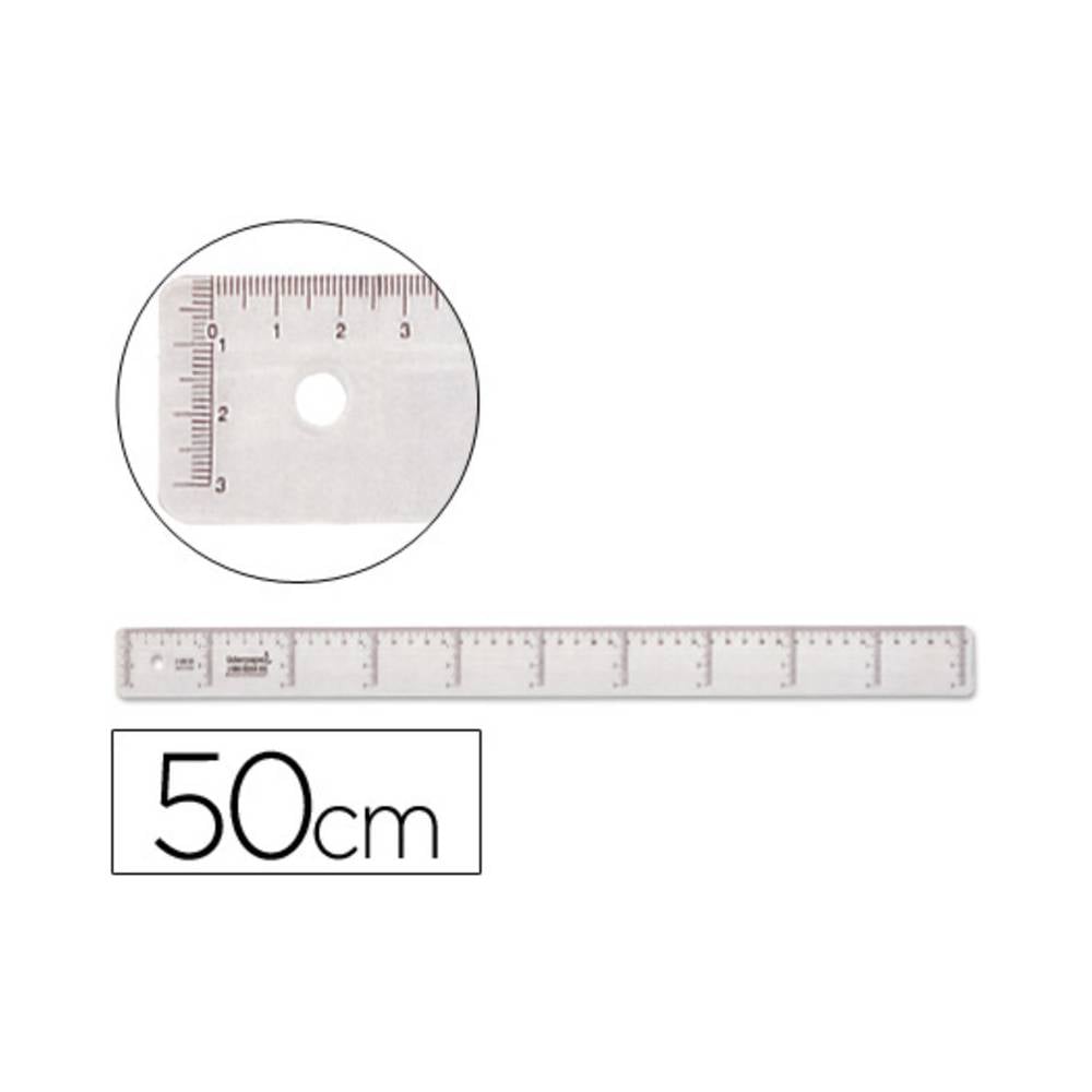 Regla liderpapel plastico cristal 50 cm