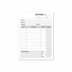 Talonario liderpapel facturas 8º original y copia t200 con i.g.i.c