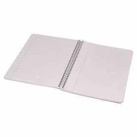 Cuaderno espiral liderpapel cuarto ecouse tapa cartulina kraft 80h papel reciclado 80 grcuadro 4mm