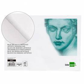 Bloc dibujo liderpapel artistico encolado 297x420 mm 30 hojas 120g/m2 sin recuadro