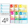 Cuaderno espiral liderpapel cuarto pautaguia tapa dura 80h75 gr cuadro pautado 5mm con margen - BC62