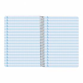 Cuaderno espiral liderpapel cuarto pautaguia tapa dura 80h75 gr cuadro pautado 5mm con margen