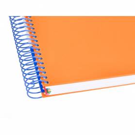 Cuaderno espiral liderpapel a4 micro antartik tapa forrada 120 h 100g cuadro 5 mm color naranja promo caran d ache