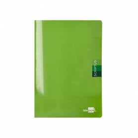 Libreta liderpapel scriptus a4 48 hojas 90g/m2 rayado montessori 3,5mm con margen colores surtidos