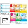 Cuaderno espiral liderpapel folio pautaguia tapa dura 80h 75 gr cuadro pautado 5mmcon margen colores surtidos - BF83