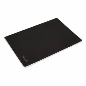 Libreta liderpapel tapa negra a5 80 hojas 60g/m2 cuadro 5mm con doble margen