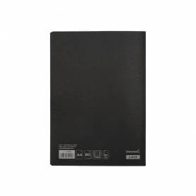 Libreta liderpapel tapa negra a4 80 hojas 60g/m2 horizontal con doble margen