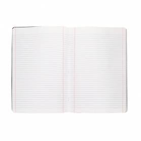 Libreta liderpapel tapa negra a4 80 hojas 60g/m2 horizontal con doble margen