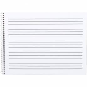 Bloc musica liderpapel pentagrama 4mm cuarto 20 hojas 100g/m2