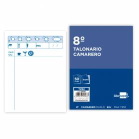 Talonario liderpapel camarero 8º original y copia t252 zig zag