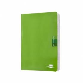 Libreta liderpapel scriptus a5 48 hojas 90g/m2 cuadro 4mm con margen color verde