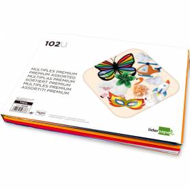 Bloc trabajos manuales liderpapel multiple premium 240x315mm 102 hojas colores surtidos