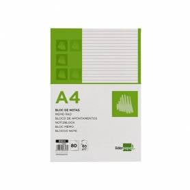 Bloc notas liderpapel horizontal a4 80 hojas 60g/m2