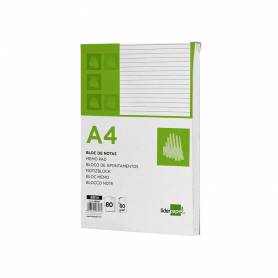 Bloc notas liderpapel horizontal a4 80 hojas 60g/m2