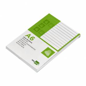 Bloc notas liderpapel horizontal a6 80 hojas 60g/m2 perforado