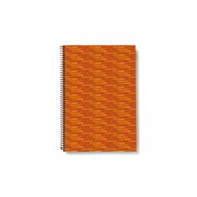 Cuaderno espiral liderpapel cuarto multilider tapa forrada 80h 80 gr cuadro 4mm con margen naranja