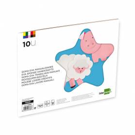 Bloc trabajos manuales liderpapel goma eva 240x315mm 10 hojas colores surtidos