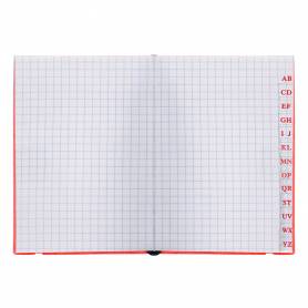 Libreta indice liderpapel similpiel a7 120 hojas 70g/m2 color rojo