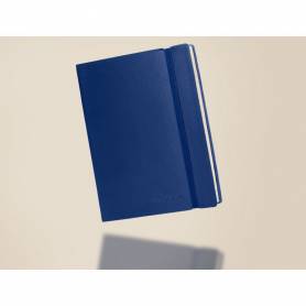 Libreta liderpapel simil piel a5 120 hojas 70g/m2 horizontal sin margen azul