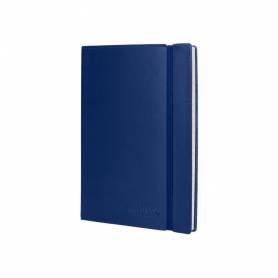 Libreta liderpapel simil piel a5 120 hojas 70g/m2 horizontal sin margen azul