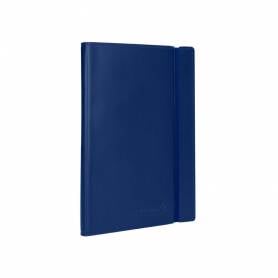 Libreta liderpapel simil piel a5 120 hojas 70g/m2 horizontal sin margen azul