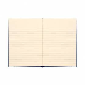 Libreta liderpapel simil piel a5 120 hojas 70g/m2 horizontal sin margen azul