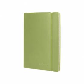 Libreta liderpapel simil piel a6 120 hojas 70g/m2 horizontal sin margen verde