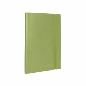 Libreta liderpapel simil piel a6 120 hojas 70g/m2 horizontal sin margen verde