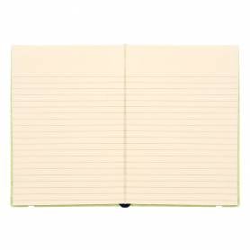 Libreta liderpapel simil piel a6 120 hojas 70g/m2 horizontal sin margen verde