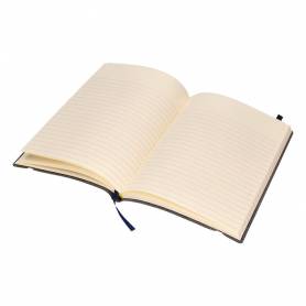 Libreta liderpapel simil piel a6 120 hojas 70g/m2 horizontal sin margen negro