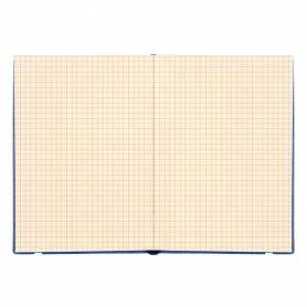 Libreta liderpapel simil piel a5 120 hojas 70g/m2 cuadro 4mm sin margen azul