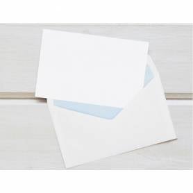 Sobre liderpapel n.1 blanco minimo normalizado 90x140mm engomado solapa de pico caja de 500 unidades