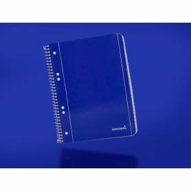 Cuaderno espiral liderpapel a5 micro serie azul tapa blanda 80h 75 gr liso 6taladros azul