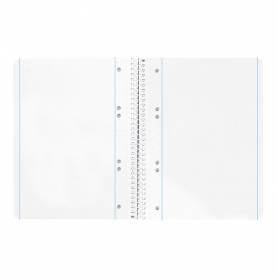 Cuaderno espiral liderpapel a5 micro serie azul tapa blanda 80h 75 gr liso 6taladros azul