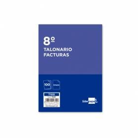 Talonario liderpapel facturas 8º original t100 con i.v.a.