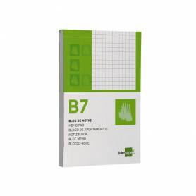 Bloc notas liderpapel cuadro 4mm b7 80 hojas 60g/m2 perforado