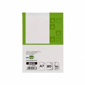 Bloc notas liderpapel liso a7 80 hojas 60g/m2 perforado