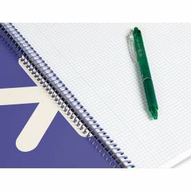 Cuaderno espiral liderpapel a5 antartik tapa dura 80h 100 gr cuadro 5mm color lavanda