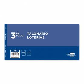 Talonario liderpapel loteria tres en folio 111