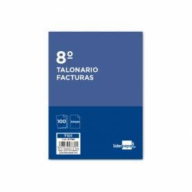 Talonario liderpapel facturas octavo -sin iva- 101