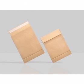 Sobre liderpapel bolsa fuelle kraft armado 280x365x50mm solapa tira de silicona papel 155 gr caja de 50 unidades